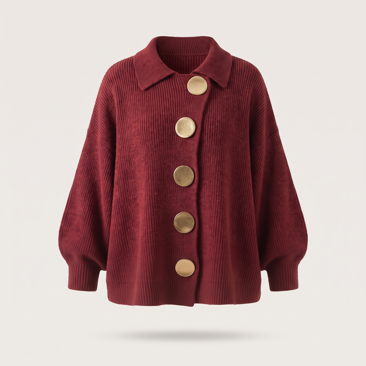 Mia | Relaxed Button-Front Knit Cardigan