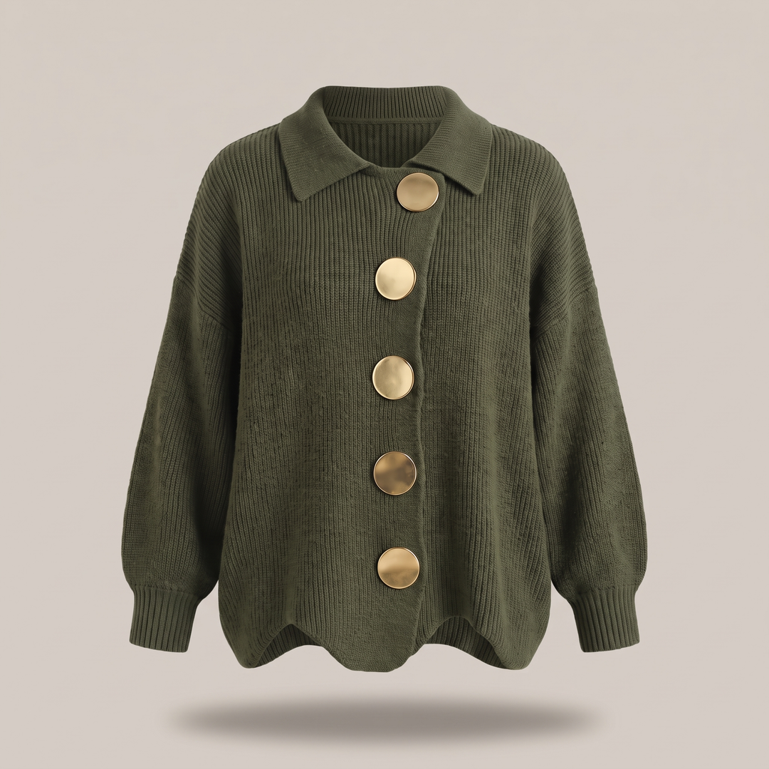 Mia | Relaxed Button-Front Knit Cardigan