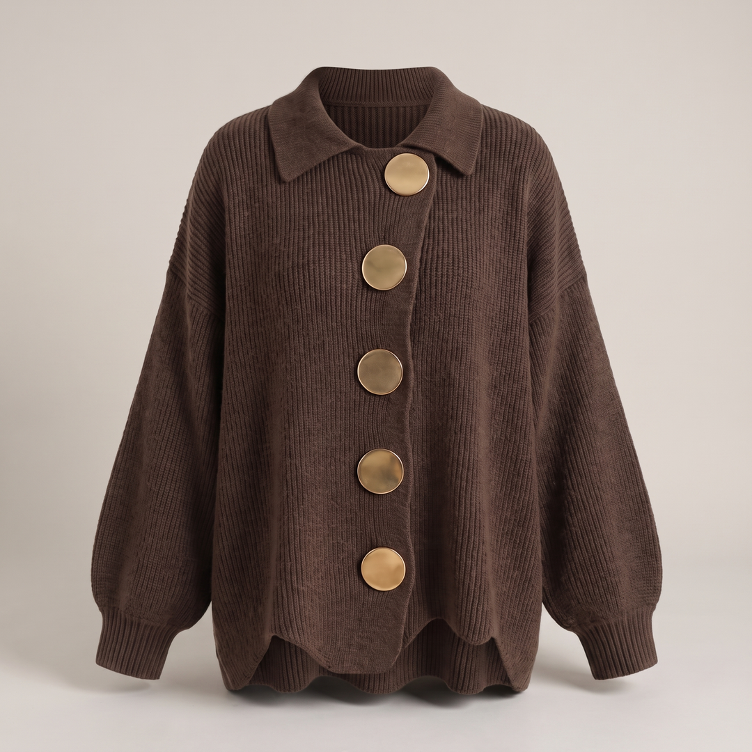 Mia | Relaxed Button-Front Knit Cardigan