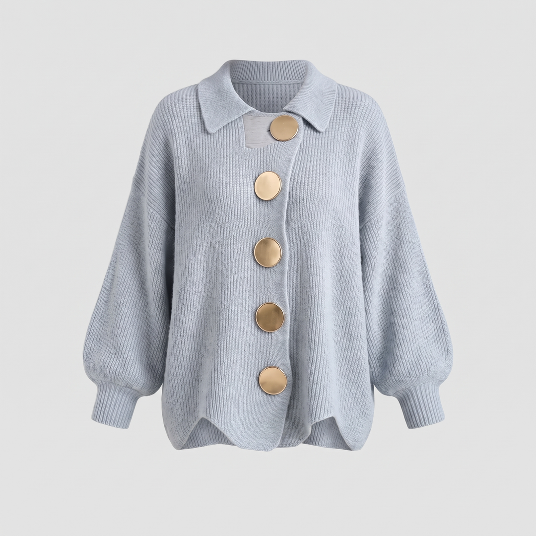 Mia | Relaxed Button-Front Knit Cardigan