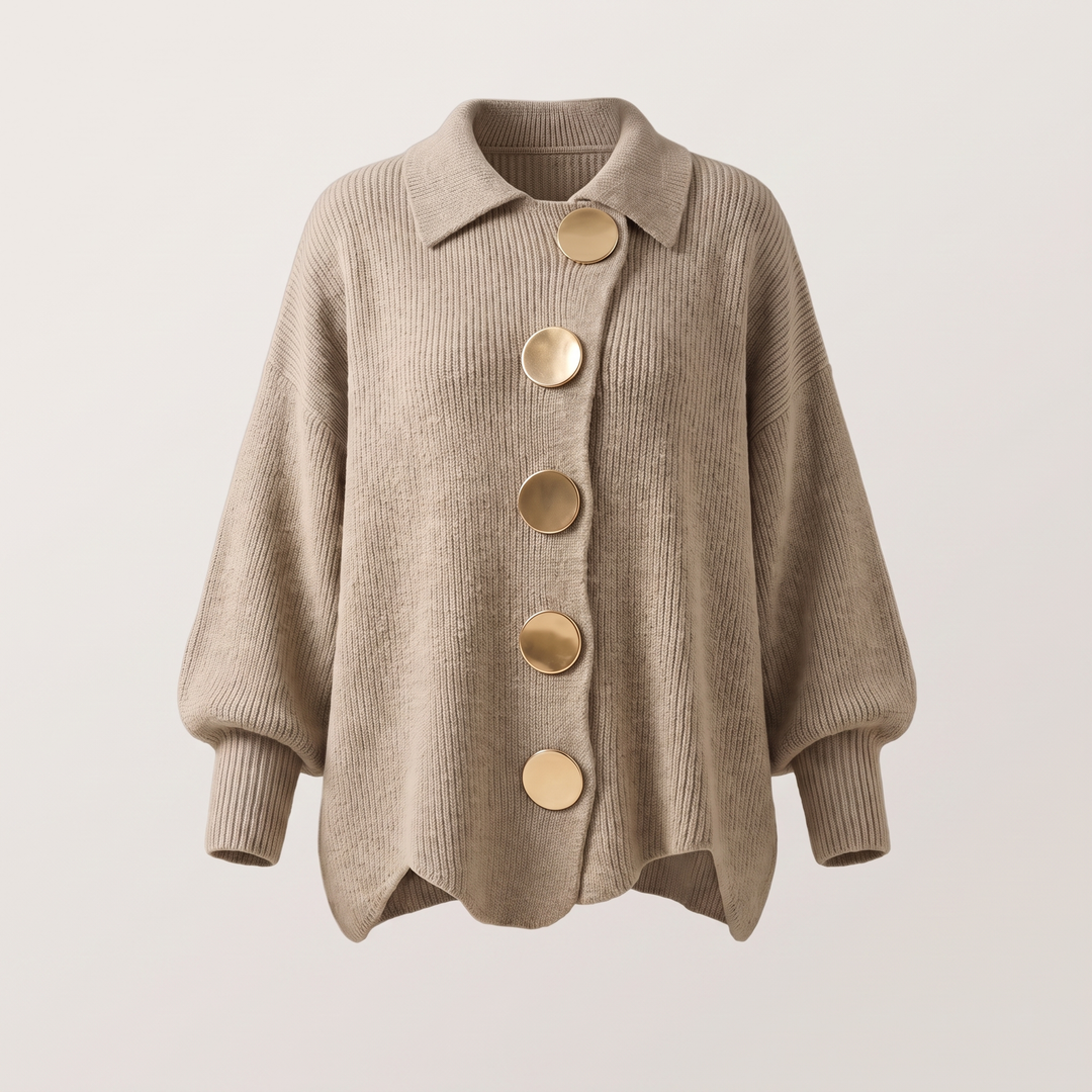 Mia | Relaxed Button-Front Knit Cardigan