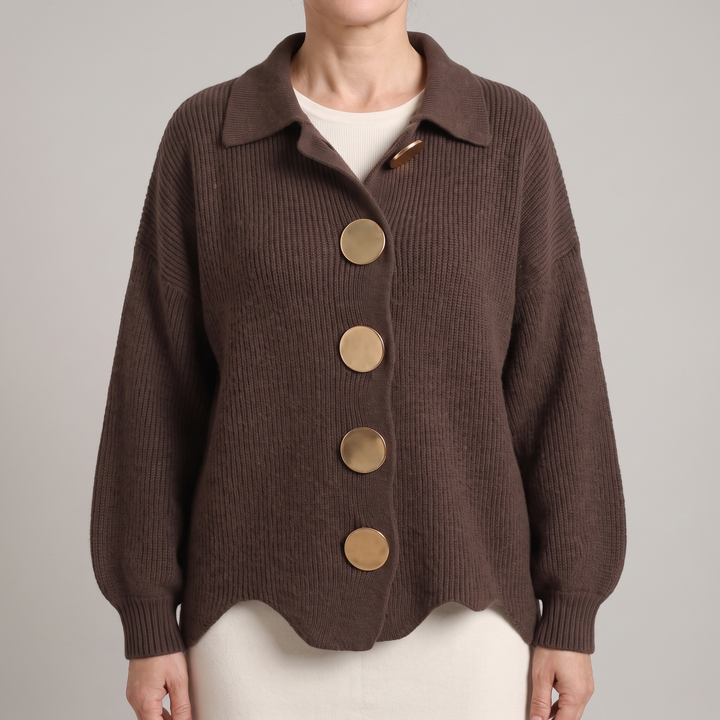 Mia | Relaxed Button-Front Knit Cardigan