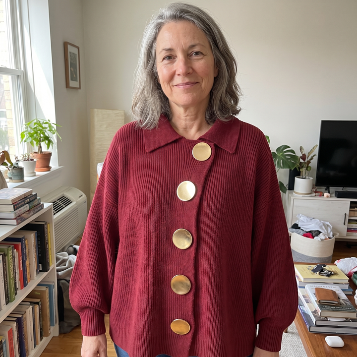 Mia | Relaxed Button-Front Knit Cardigan