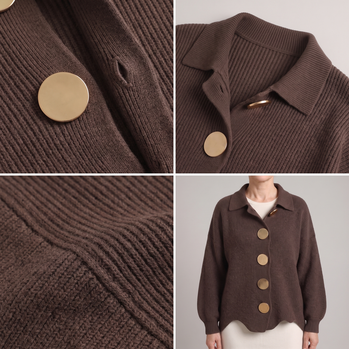 Mia | Relaxed Button-Front Knit Cardigan