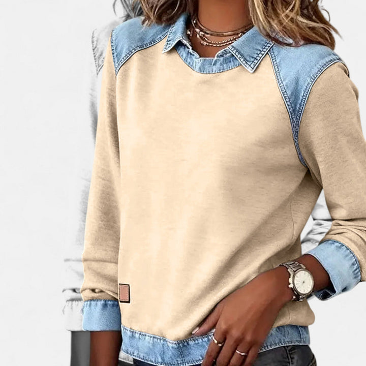 Sophia | Modern Knit Sweatshirt For Effortless Everyday Elegance