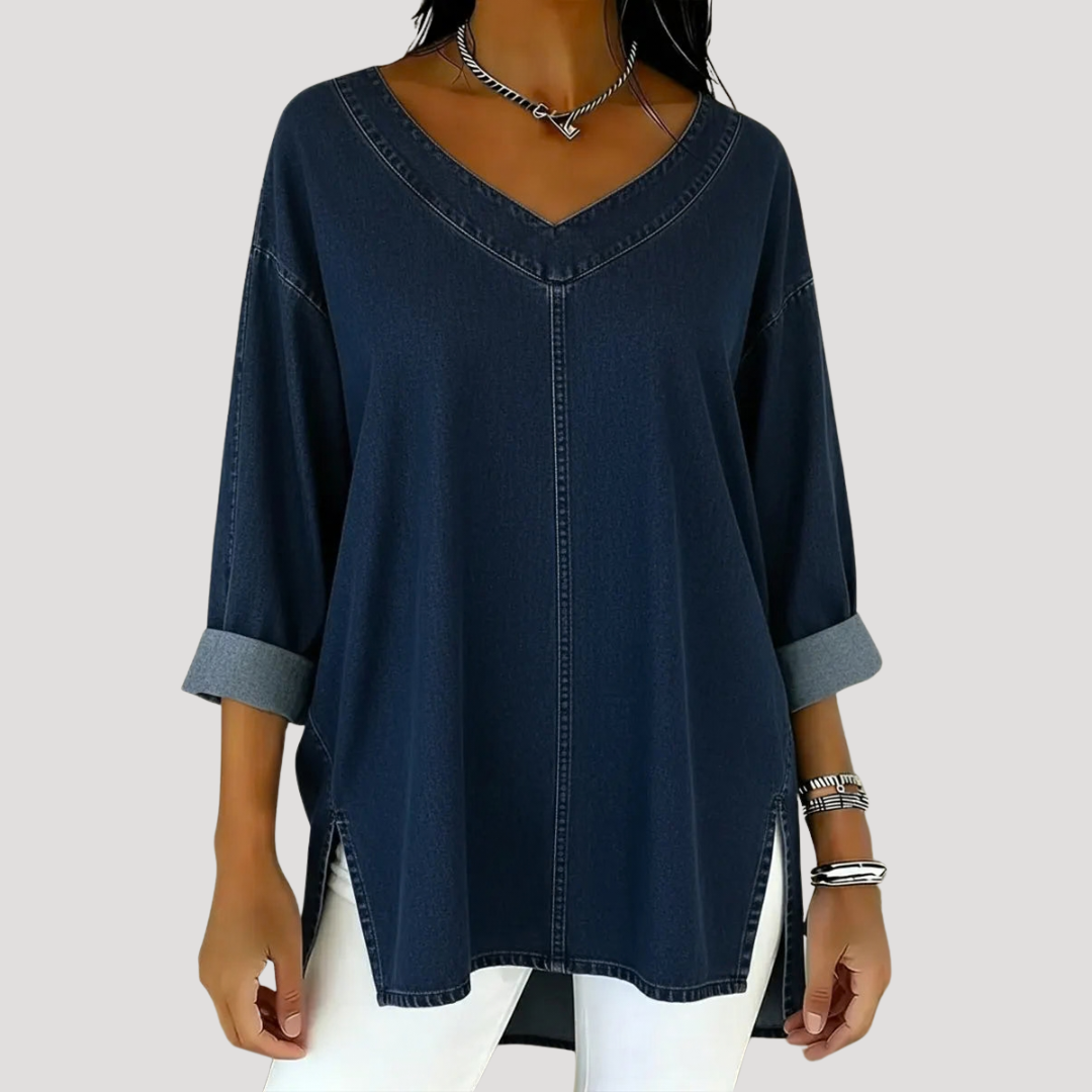 Charlotte | Relaxed And Stylish V-Neck Tunic Top