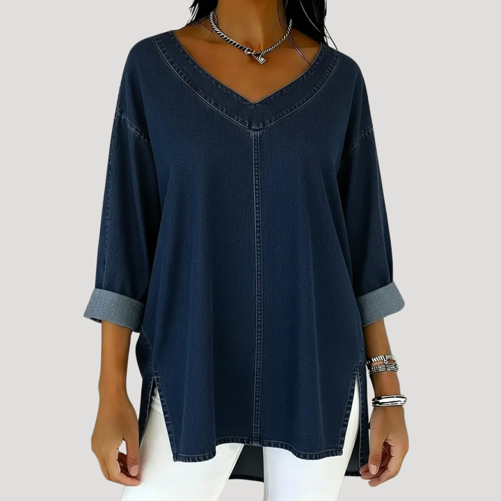 Charlotte | Relaxed And Stylish V-Neck Tunic Top