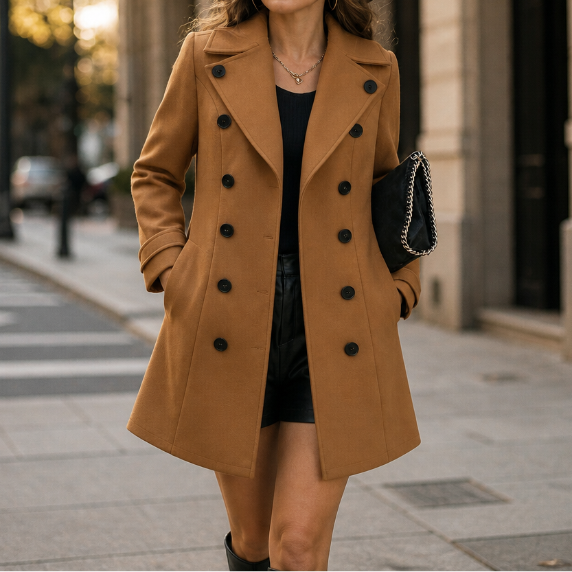 Overcoat & Co. | Double-Breasted Wool-Blend Coat for Women
