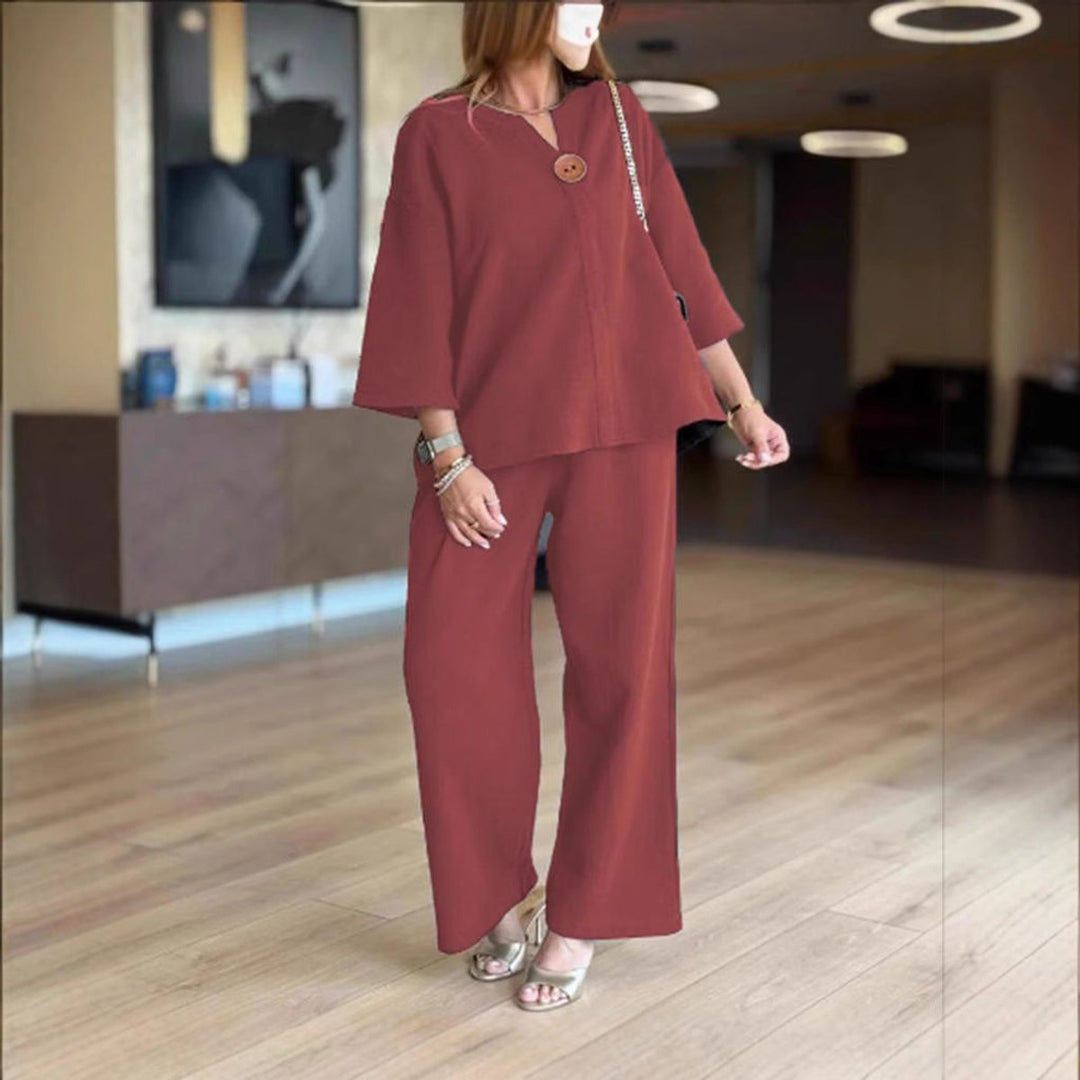 Rebecca | Lockeres Tunika-Oberteil und Set aus Hosen mit weitem Bein