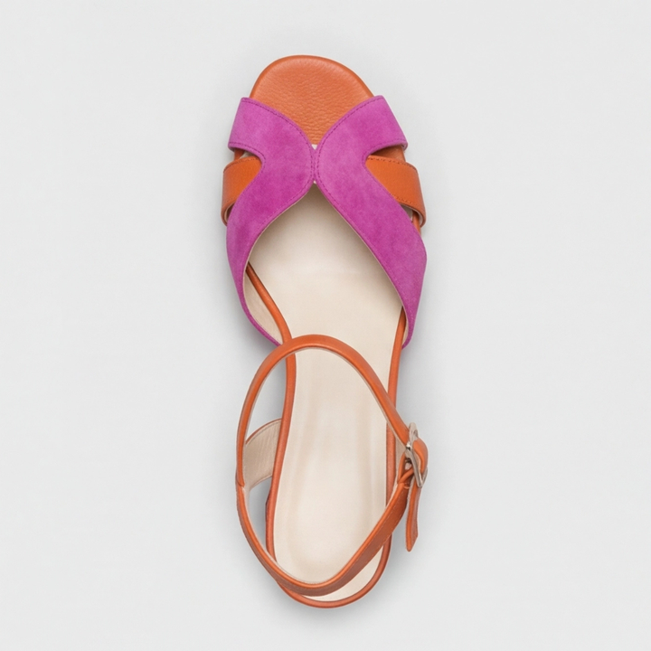 Amanda | Orthopedic Heels – Modern Color Block Design for Women