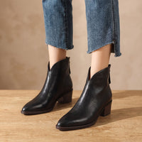 Christine | Elegant Pointed-Toe Chelsea Boots With a Chic Block Heel