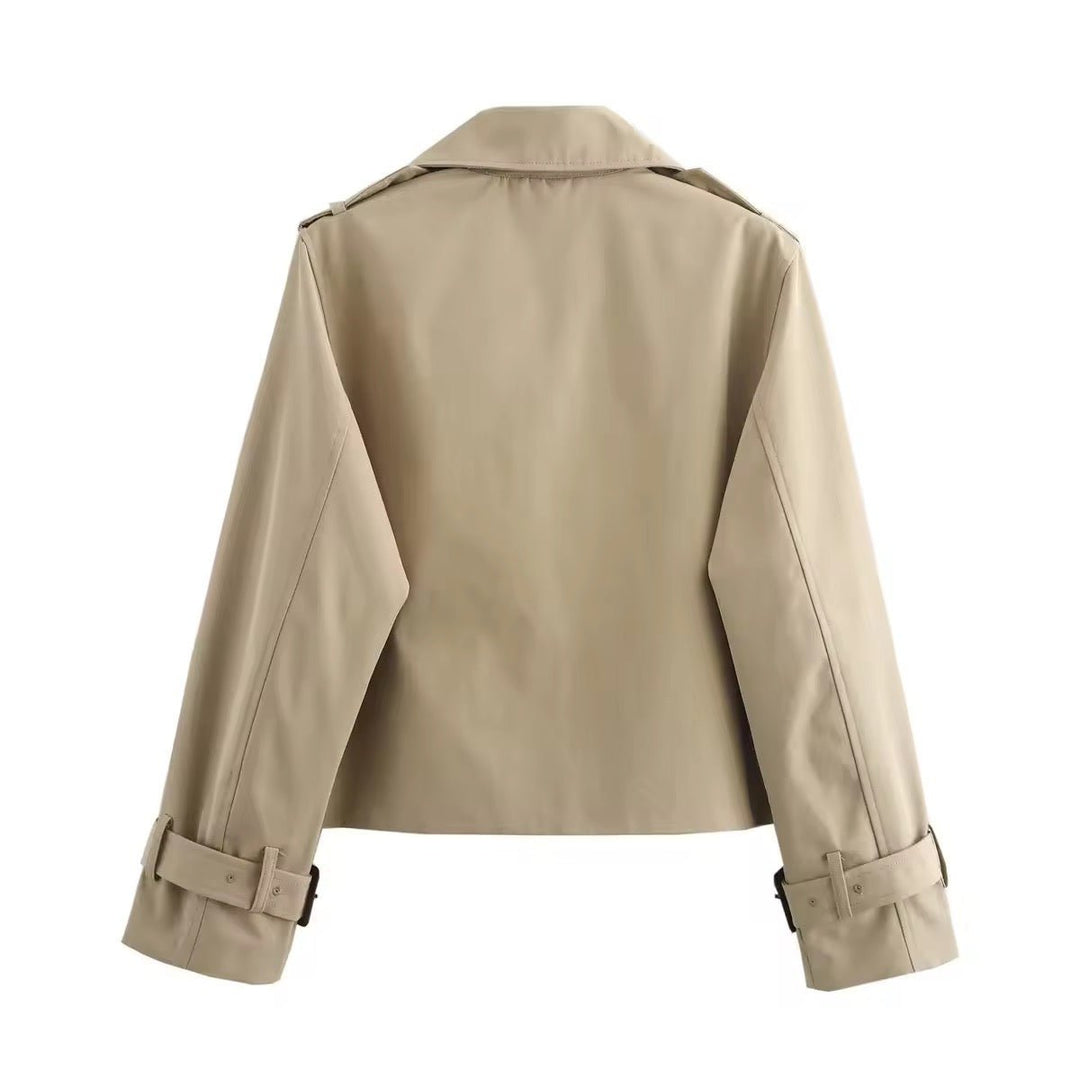 Leah | Trench coat moderno corto doppiopetto
