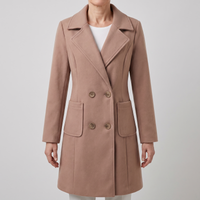 Tia | Cappotto doppiopetto in misto lana merino, sofisticato