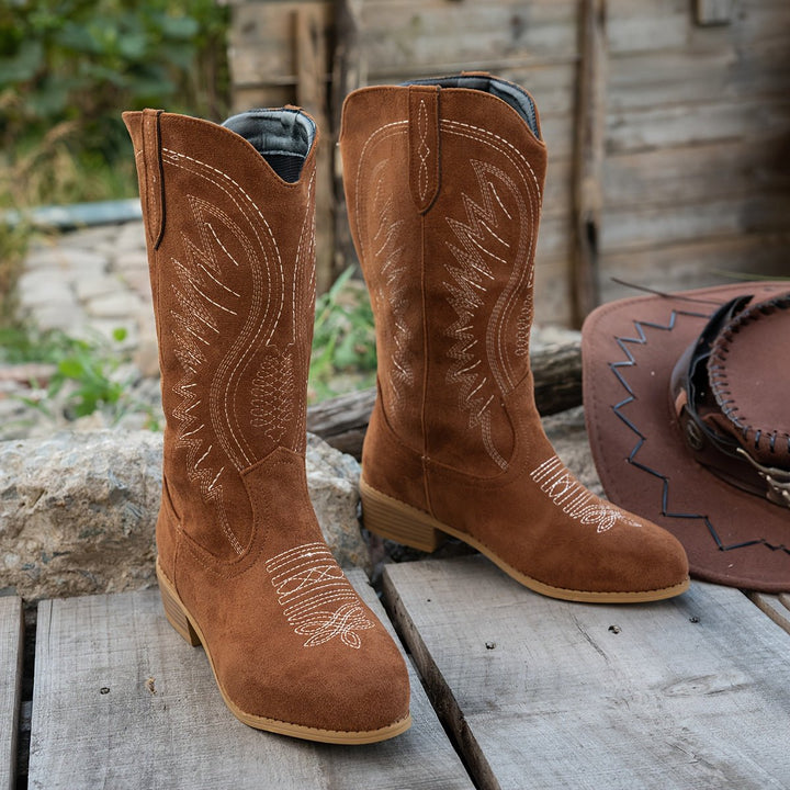 Nicole | Comfortable And Stylish Wide-Calf Cowboy Boots