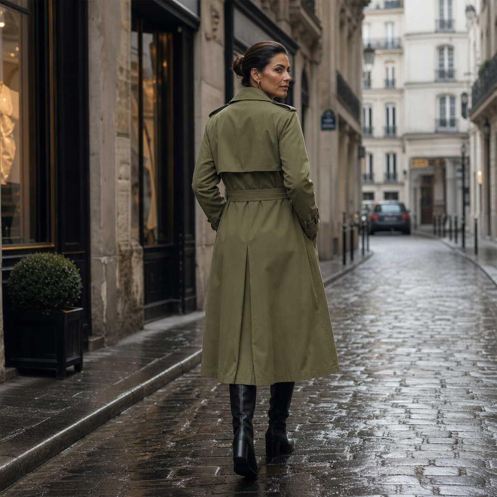Mayfield | Long Trench Coat – Double-Breasted Stylish Layer