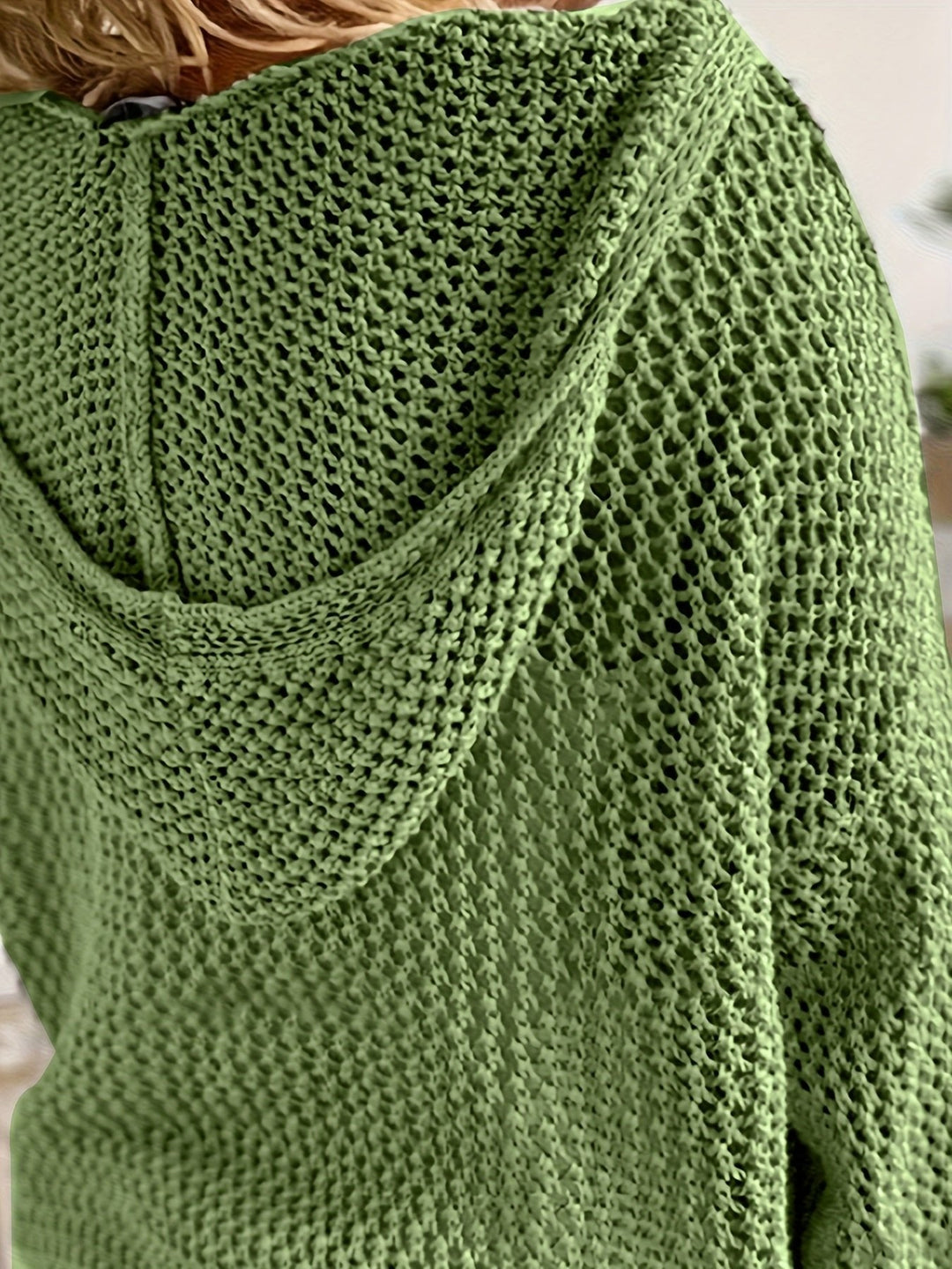 Delaney | Open-Knit Hooded Sweater – Relaxed Style for Women