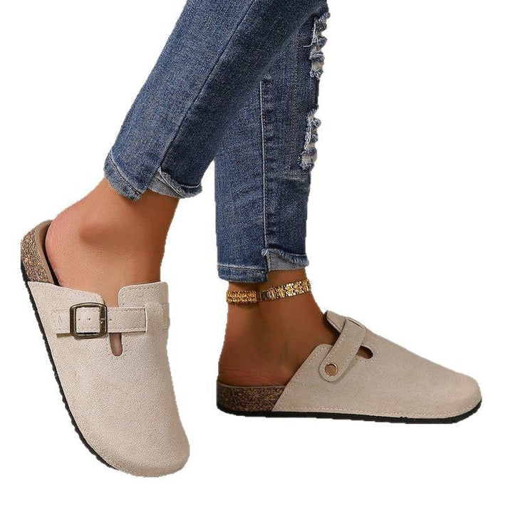 Maya | Eleganti e chic sabot in suede con fibbie