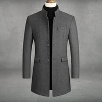 Everett | Modern Slim-Fit Wool Coat with Stand Collar
