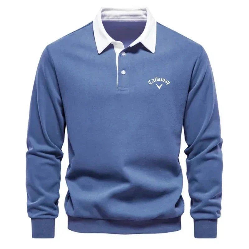 Liam | Eleganter Strickpullover mit kontrastierendem Polokragen