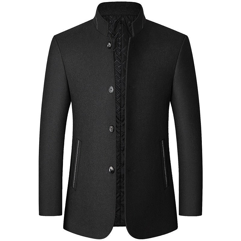 Gregory | Stand-Collar Overcoat – Timeless Style for Men