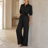 Victoria | Eleganter und vielseitiger Hemd-Overall mit weitem Bein