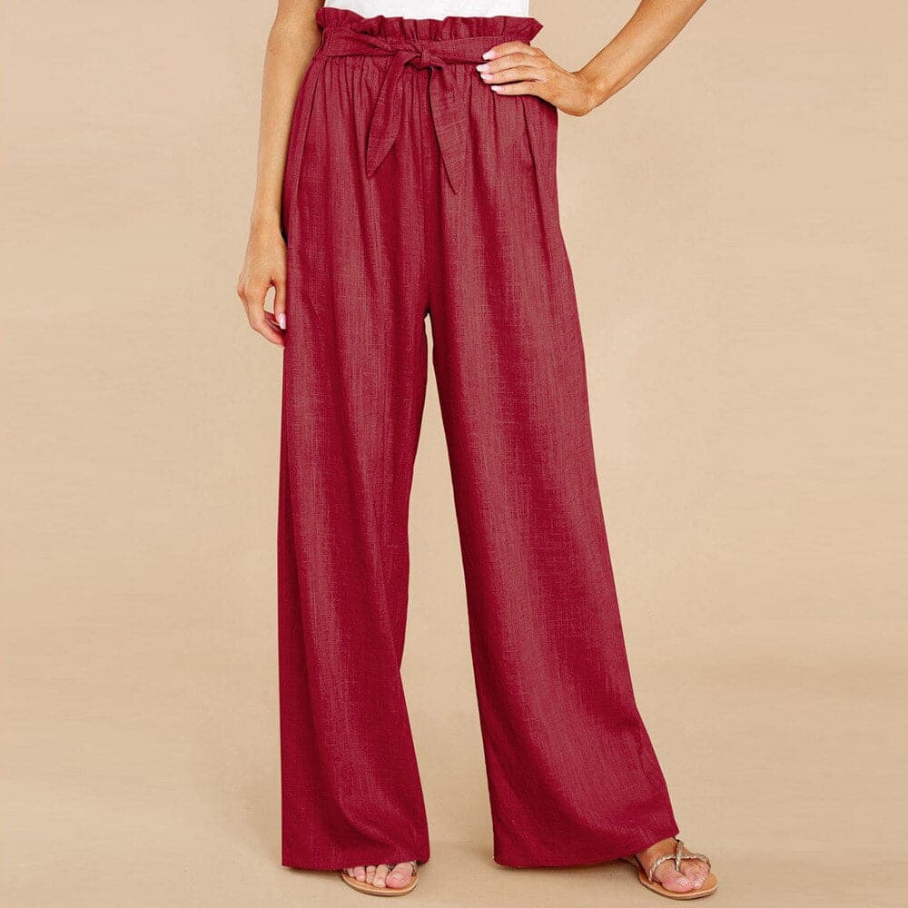 Amelia | Elegant High-Waisted Wide Leg Pants