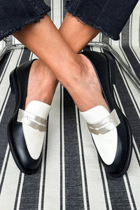Annabelle | Sophisticated Two-Tone Loafers with a Modern Accent