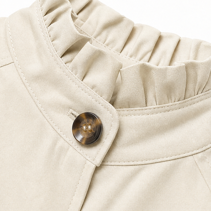 Cuff & Collar | Short Trench Coat – Stylish Plaid Cuffed Design