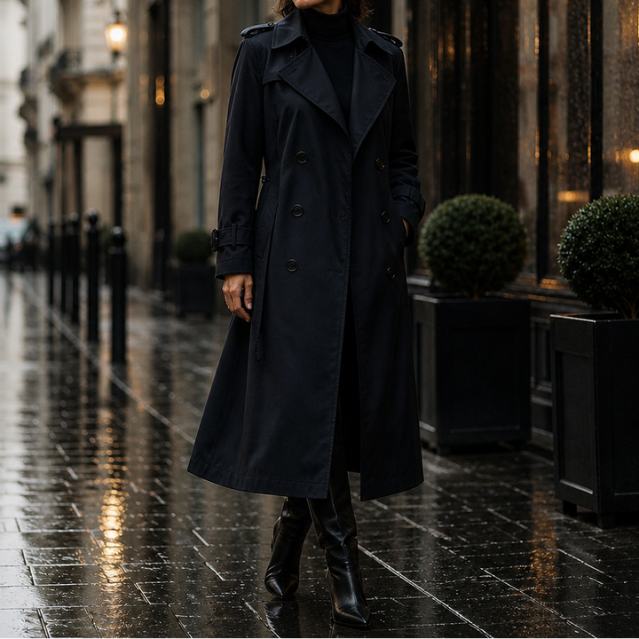 Mayfield | Long Trench Coat – Double-Breasted Stylish Layer