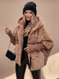 Anna | Warm And Stylish Hooded Puffer Faux Fur Coat