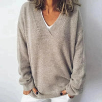 Gabriele | Eleganter Strickpullover mit V-Ausschnitt