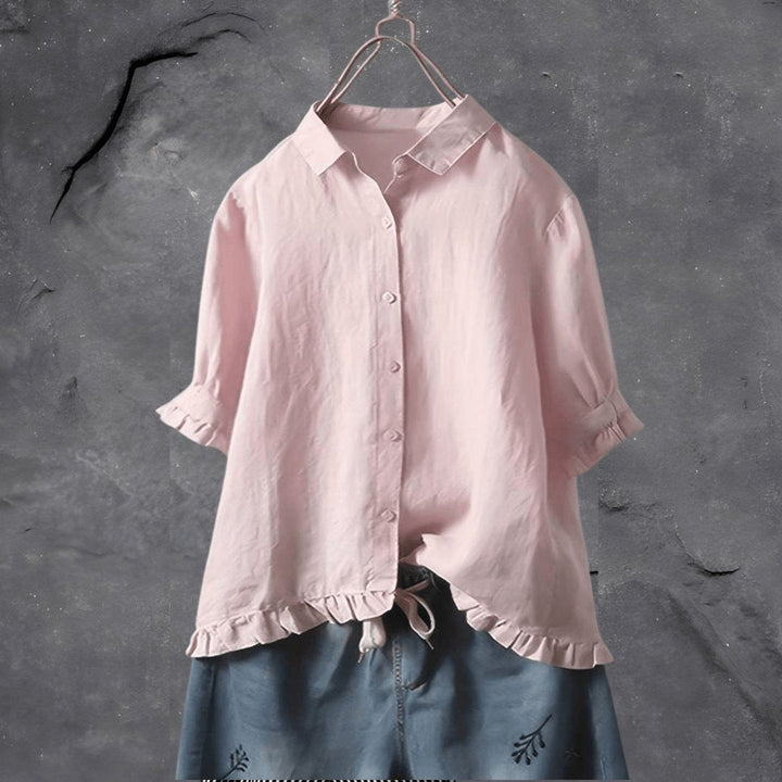 Willa | Ruffle-Hem Blouse – Effortlessly Feminine Style for Women