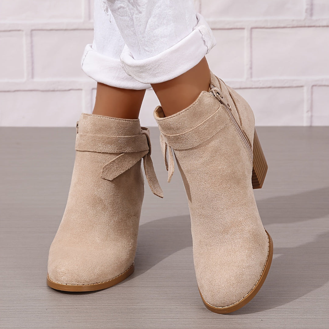 Daisy | Feminine And Sophisticated Bow Detail Ankle Boots