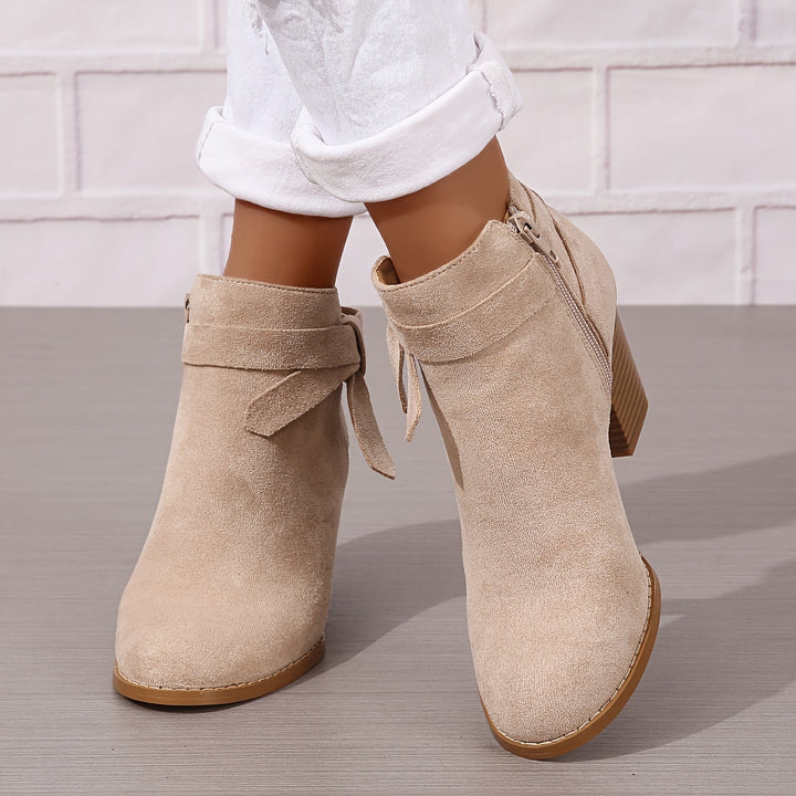 Daisy | Feminine And Sophisticated Bow Detail Ankle Boots