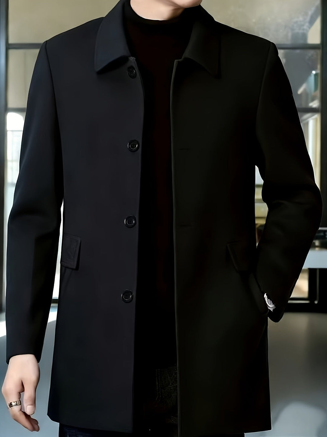 Gerard | Single-Breasted Overcoat – Timeless Style for Men