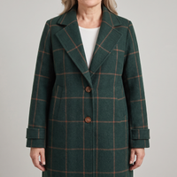 Matilda | Comfortable Checkered Trench Coat For Effortless Elegance