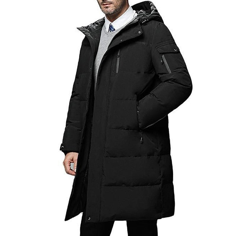 Wade | Longline Puffer Coat – Essential Warmth for Men