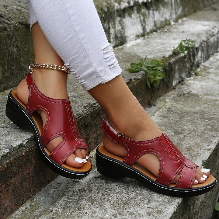 Leonie | Orthopedic Wedge Sandals – Comfortable Slip-On Design for Women