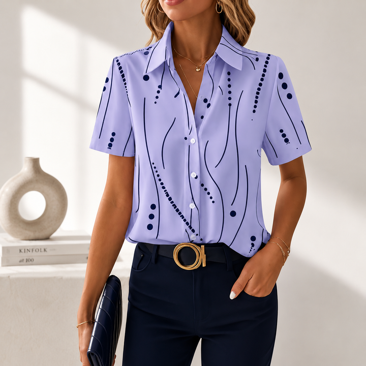 Beatrix | Abstract Print Blouse – Effortless Style for Women