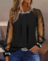 Mia | Sparkling And Versatile Sequin Mesh Top