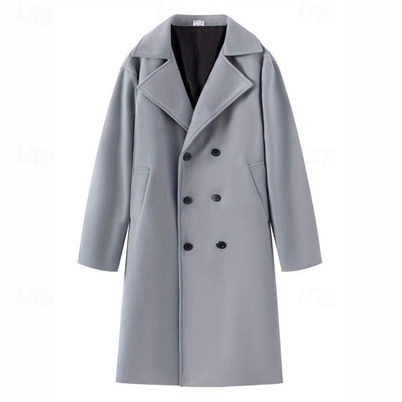 Barnaby | Tailored Long Overcoat – Timeless Warmth for Men