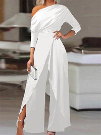 Vivienne | Elegant Asymmetric Off-Shoulder Wide-Leg Jumpsuit
