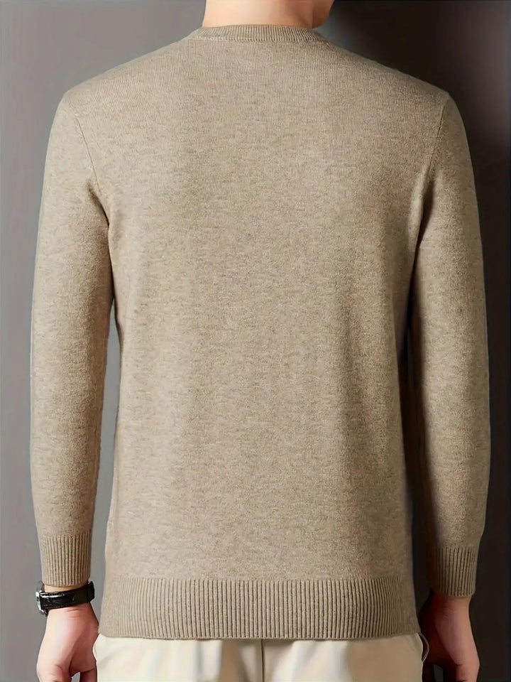 Jonah | Mock Neck Knit Sweater for Men – Comfortable Everyday Style