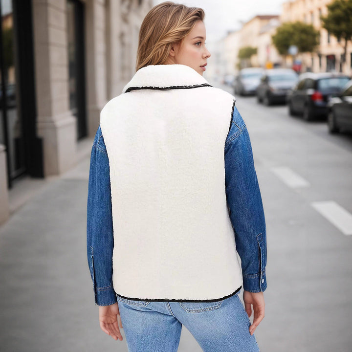Sophie | Gilet elegante con motivo a rilievo a maglia rasata