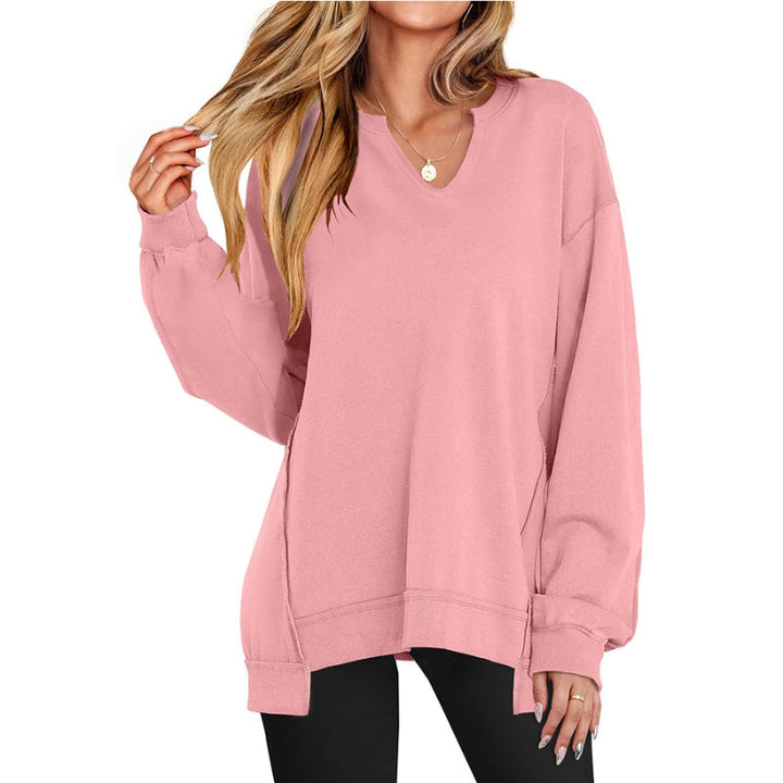 Hannah | Gemütliches Oversize-Tunikashirt mit V-Ausschnitt