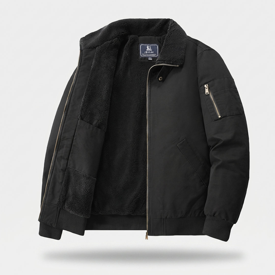 Graham | Fleece Bomber Jacket – Comfortable Style for Men