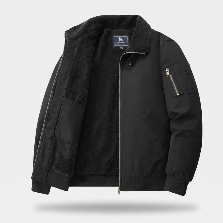 Graham | Fleece Bomber Jacket – Comfortable Style for Men