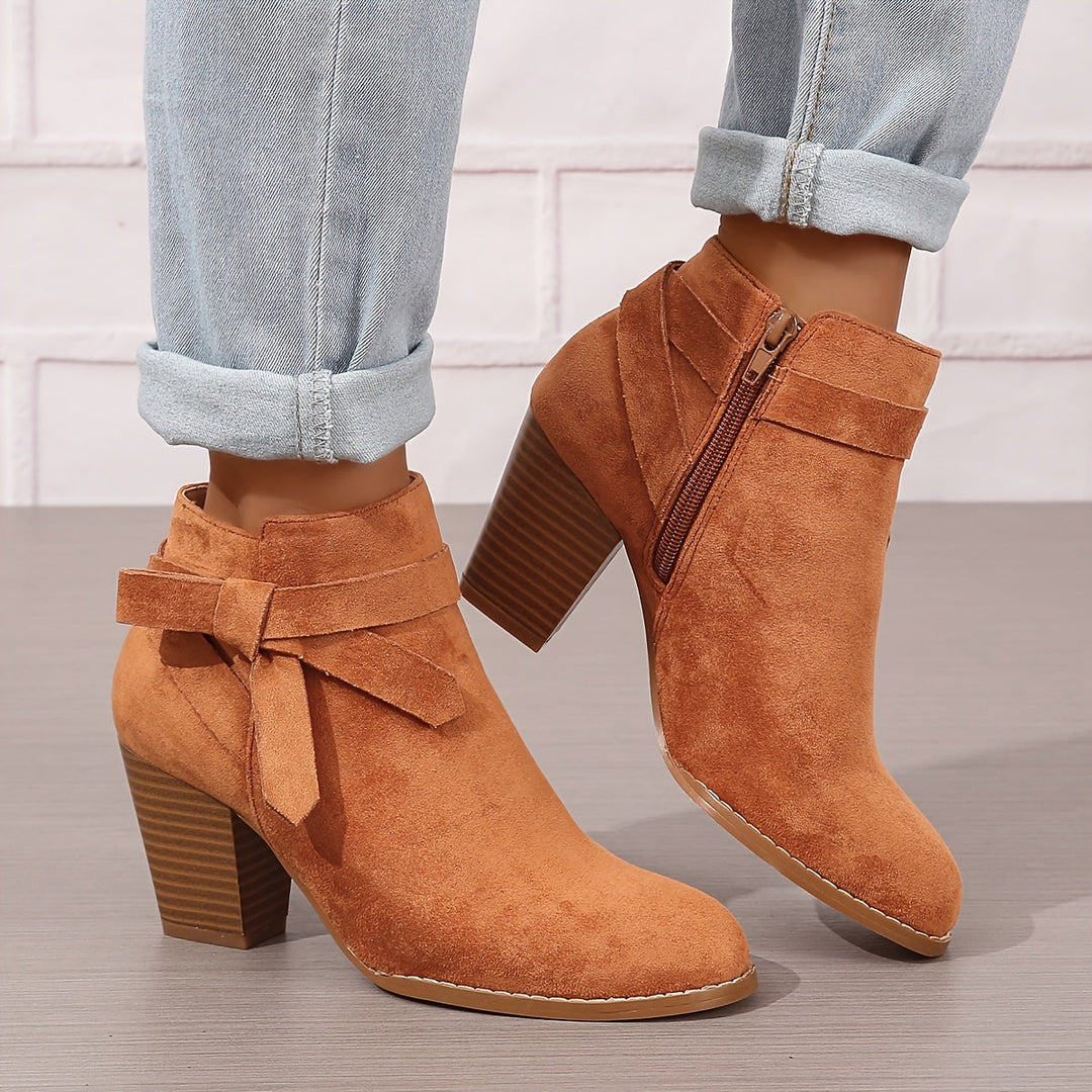 Daisy | Feminine And Sophisticated Bow Detail Ankle Boots