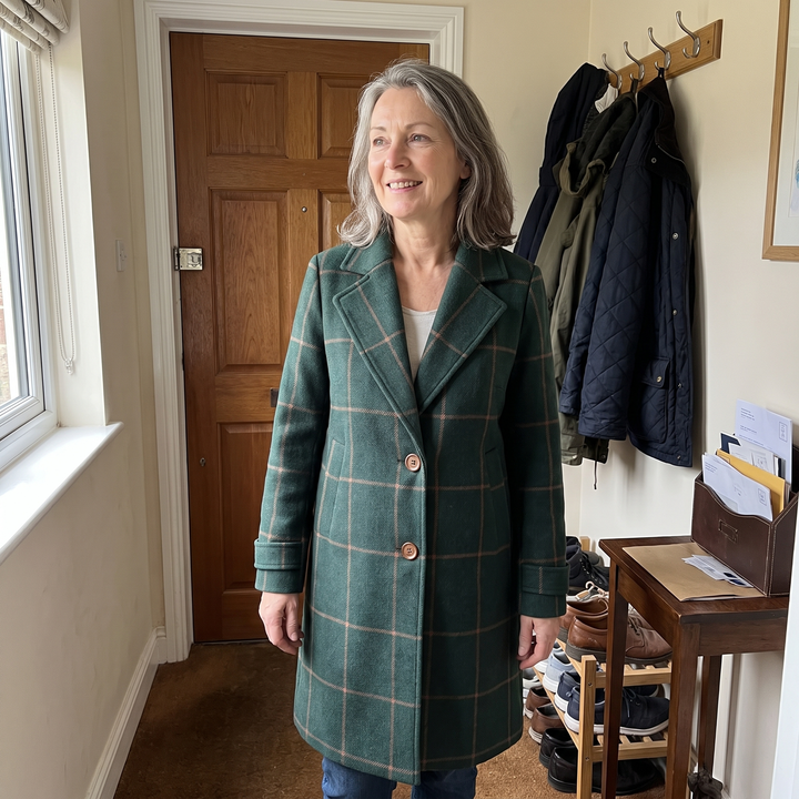 Coralyn | Checkered Coat – Timeless Elegance for Women