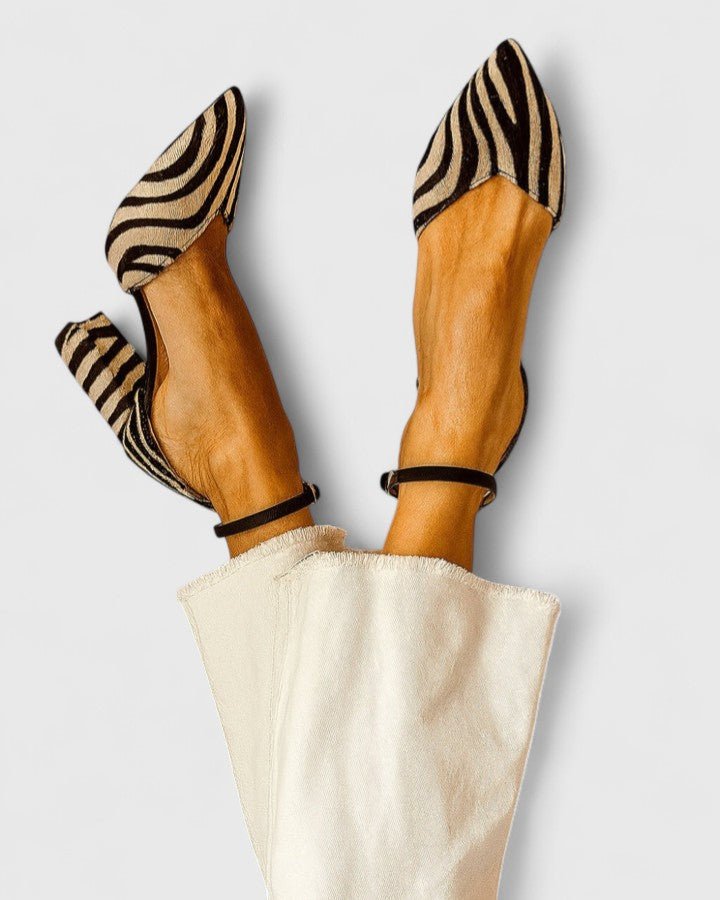 Natalie | Pointed Striped Heels – Modern Elegant Design for Women